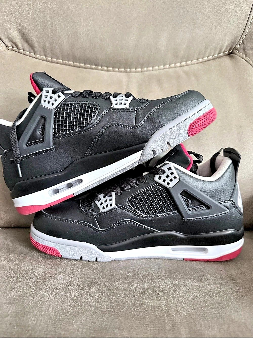 Nike Air Jordan 4 Sneakers in Black & Pink Like New